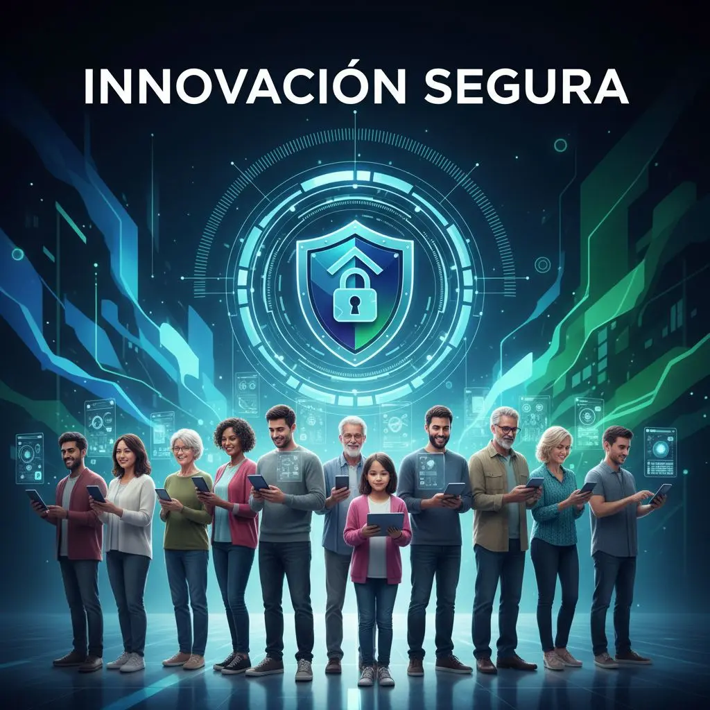Escudo de seguridad y usuarios confiados usando dispositivos en el entorno digital de Wplay