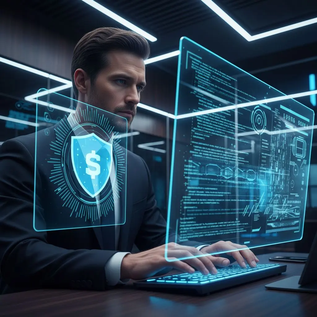 Profesional asegurando datos personales en plataforma segura de Wplay