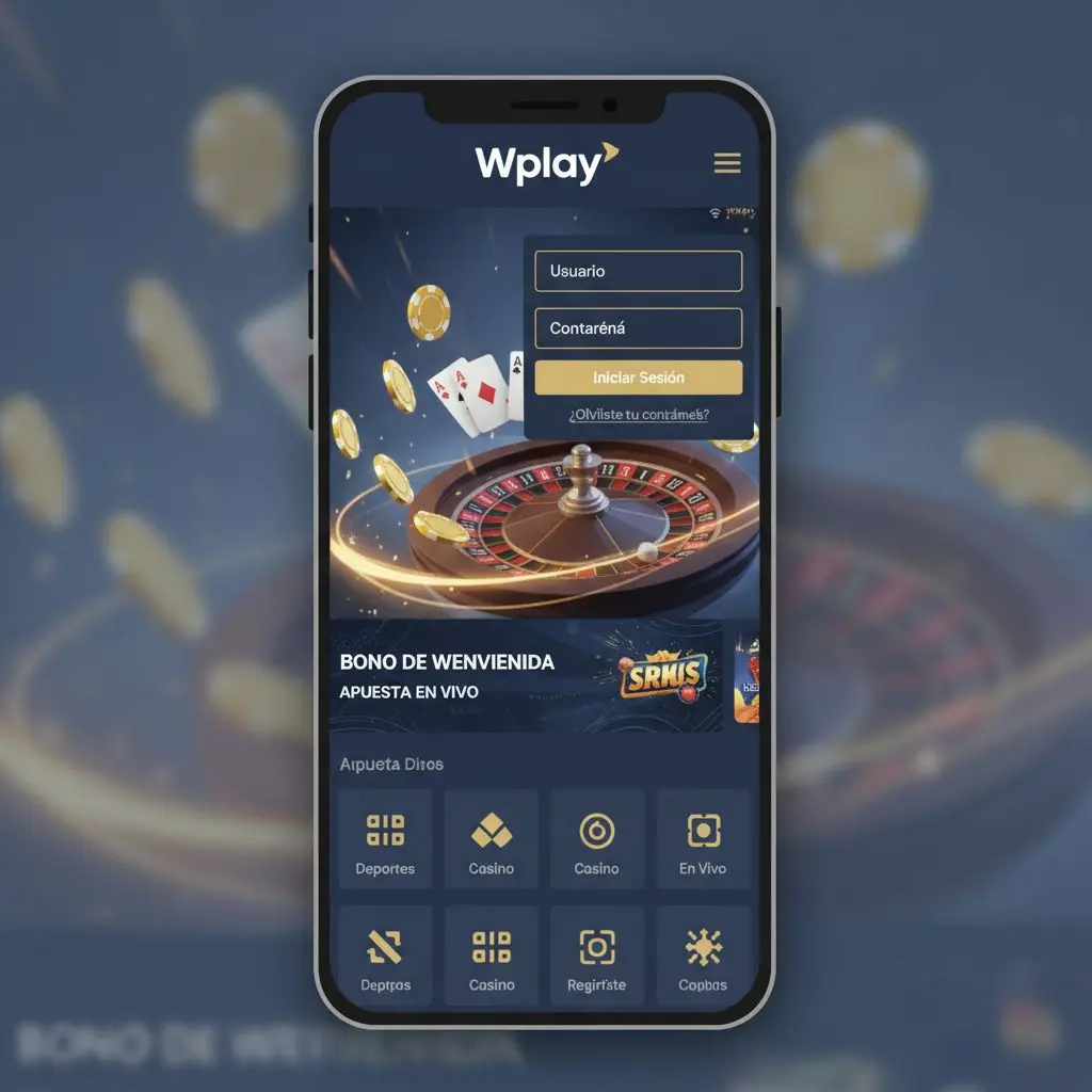 Vista de la página de inicio de sesión en Wplay con opciones claras de acceso