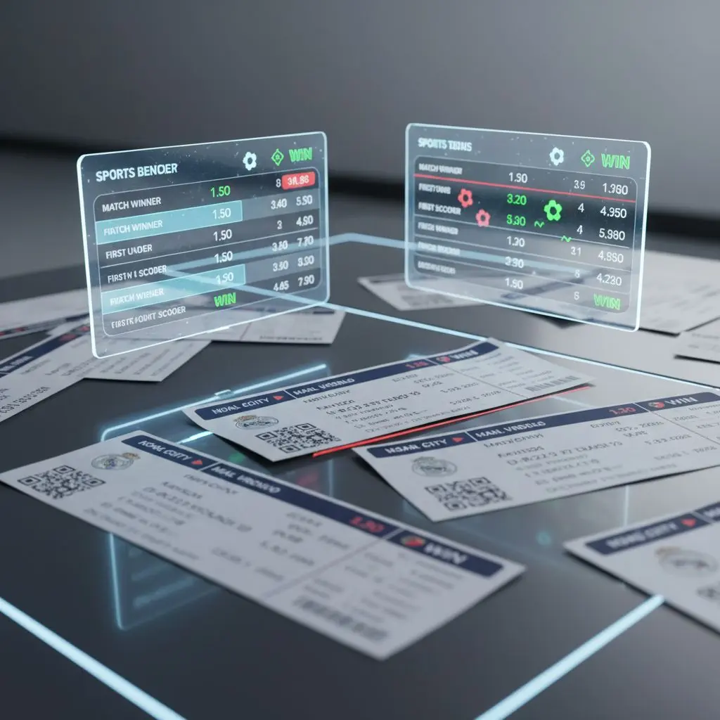 Tipos de boletos de apuestas en fútbol en Wplay, mostrando variedad de mercados