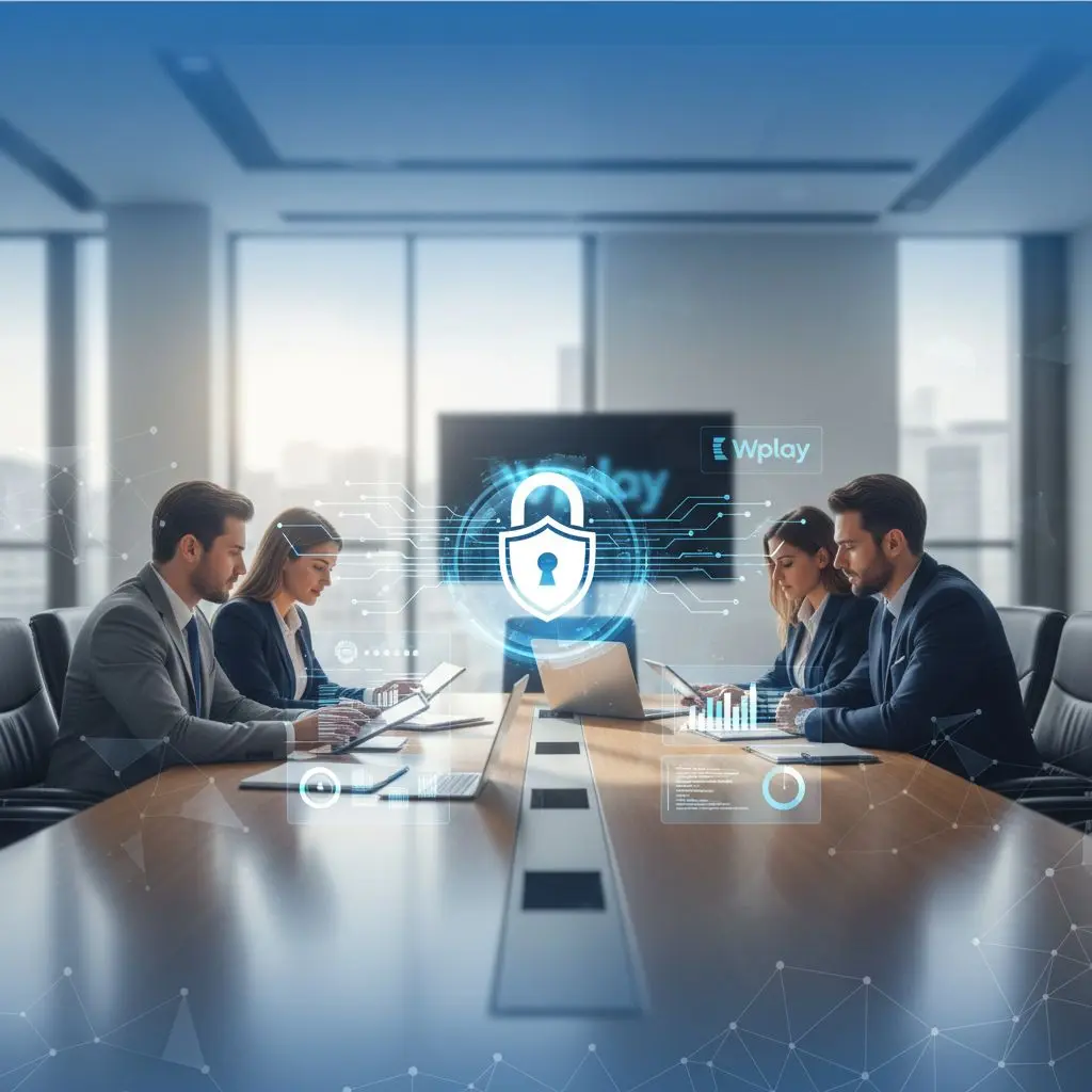 Equipo Wplay analizando seguridad y privacidad de datos con documentos y candado