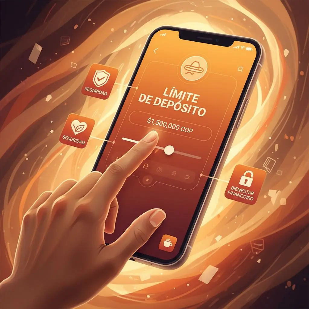 Herramienta de límite de depósito en la app de Wplay, promoviendo juego responsable.